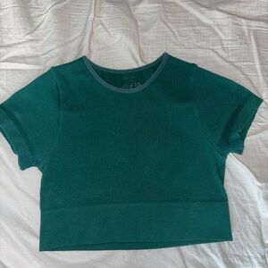 Garage Teal Crop Top